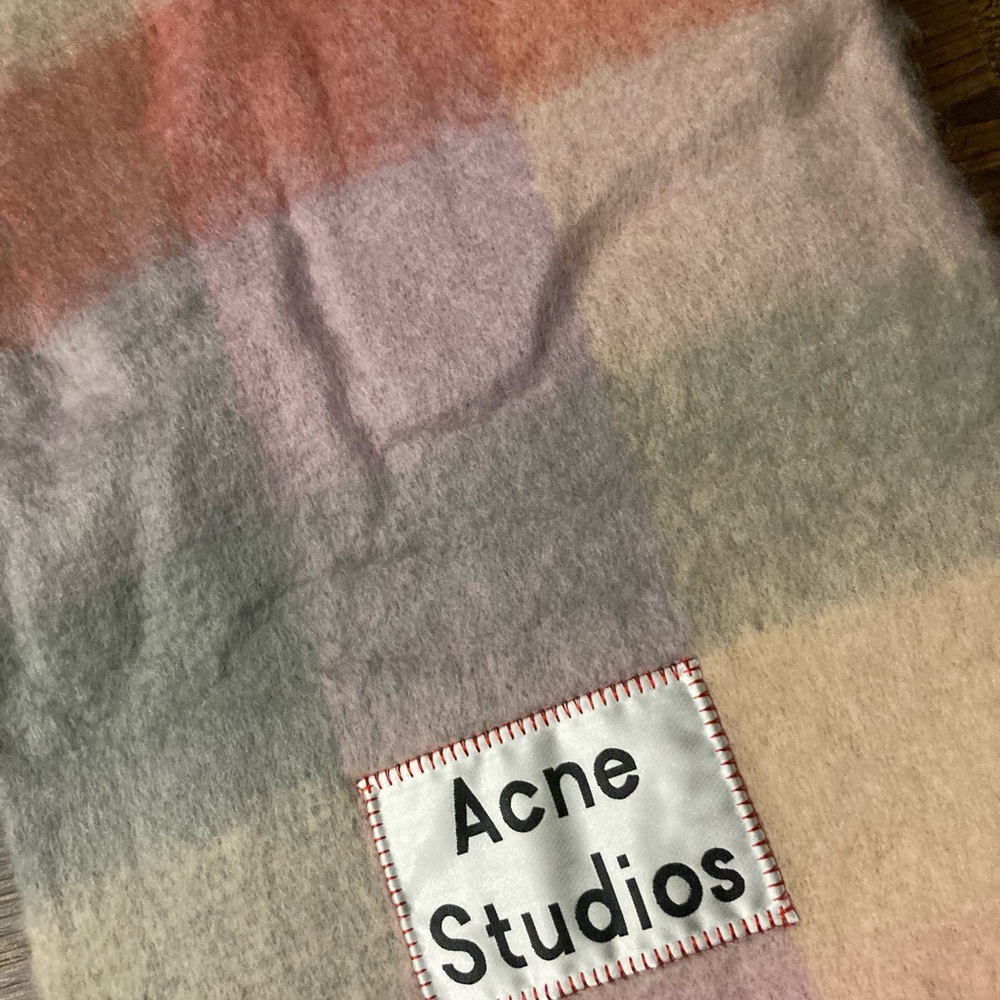 Acne Studios Multicolor Plaid Scarf - Picture 2 of 4